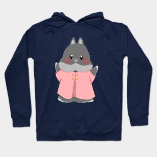 Happy Joyful Sean Black Pink Rabbit | Bunniesmee Hoodie